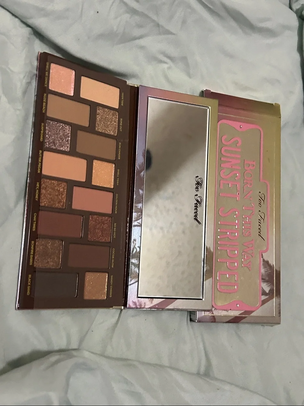Too Faced Sunset Stripped Eyeshadow Palette in Pink and Gold